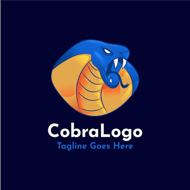 Vecteur gratuit modèle de logo cobra créatif