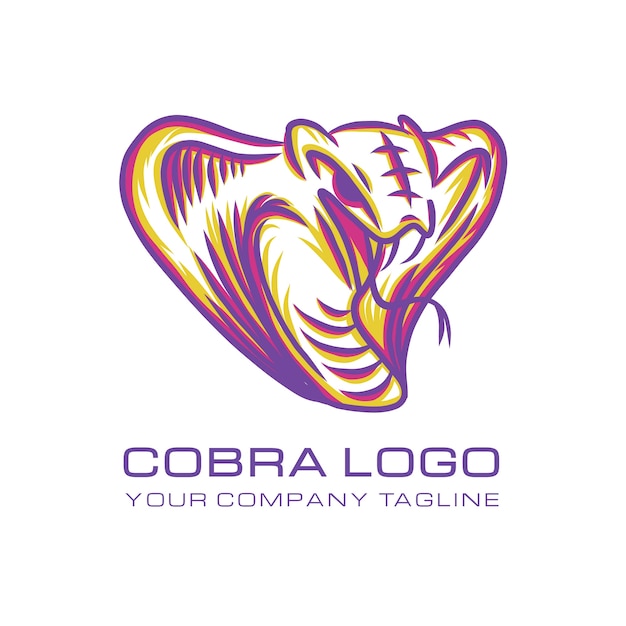 Vecteur gratuit modèle de logo cobra créatif