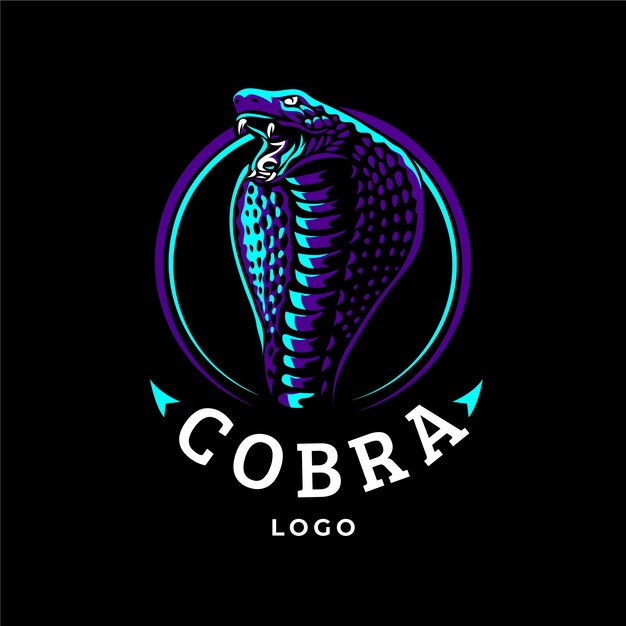 Modèle de logo cobra dessiné à la main