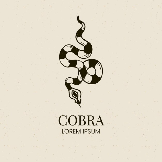 Modèle de logo cobra professionnel