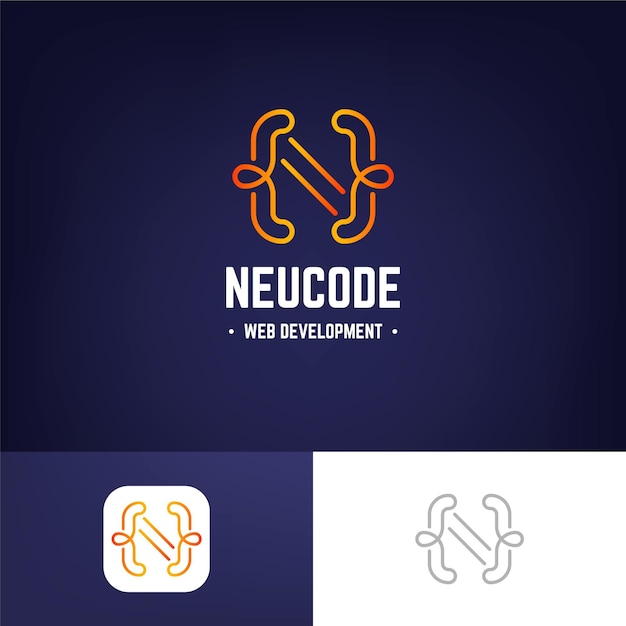 Modèle de logo de code dégradé