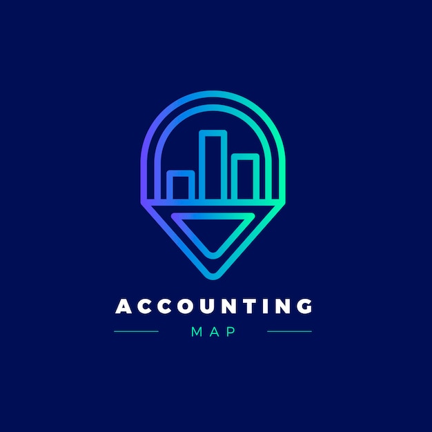 Modèle de logo de comptabilité dégradé