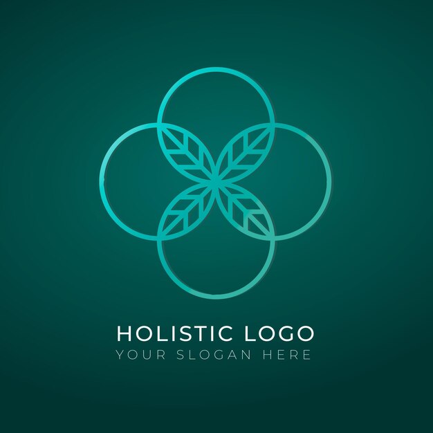 Modèle de logo concept holistique