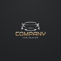 Vecteur gratuit modèle de logo de concessionnaire automobile dégradé