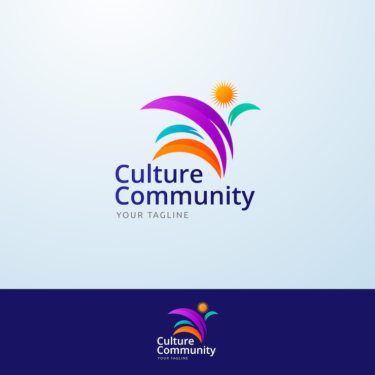 Vecteur gratuit modèle de logo de culture dégradé