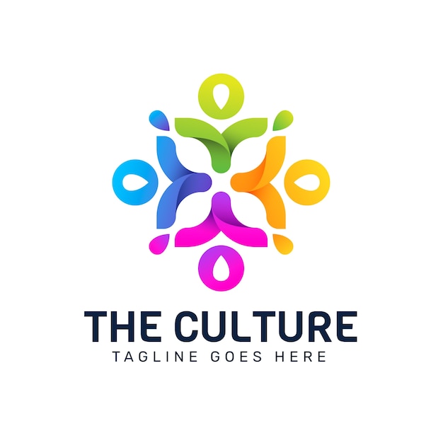 Modèle de logo de culture dégradé