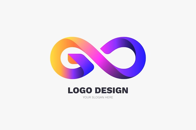 Modèle de logo dégradé aller