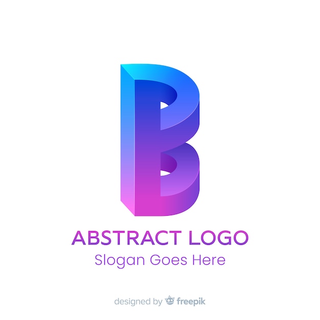 Modèle de logo dégradé avec forme abstraite