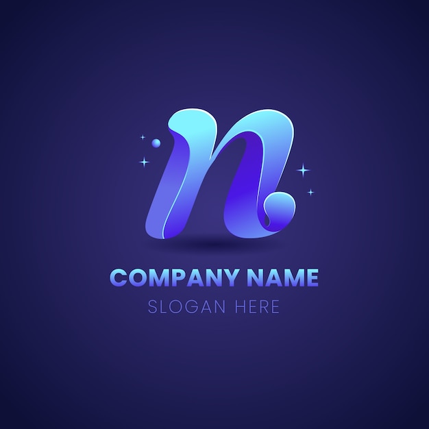 Modèle de logo dégradé n