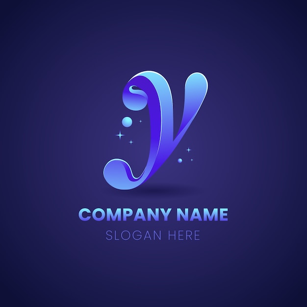 Modèle de logo dégradé y