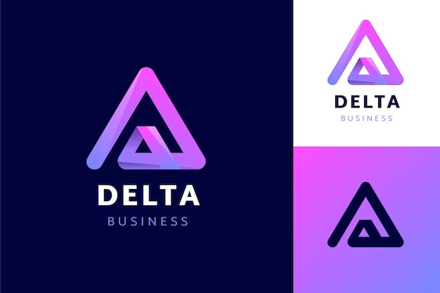 Modèle De Logo Delta Dégradé