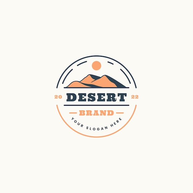 Vecteur gratuit modèle de logo desert