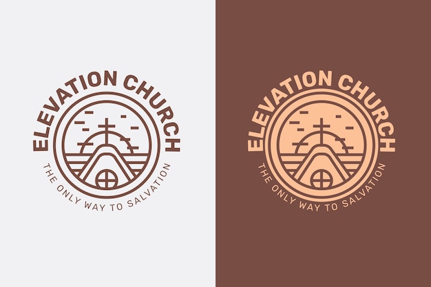 Vecteur gratuit modèle de logo d'église design plat