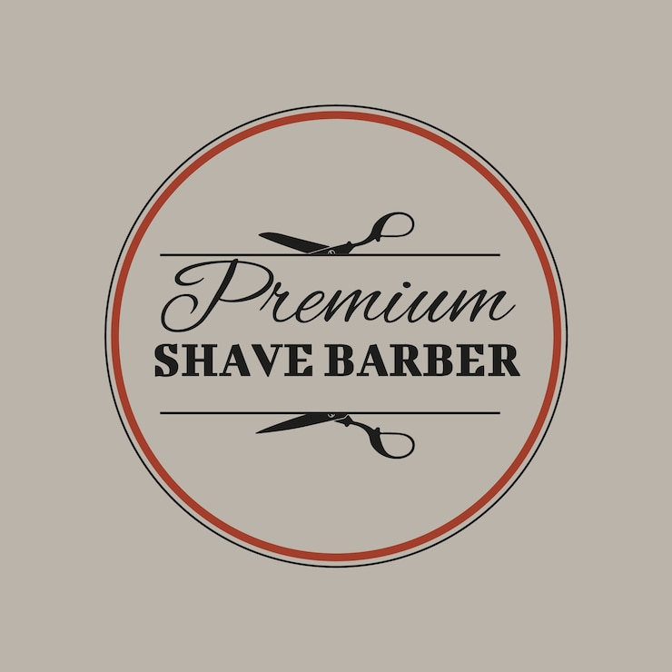Vecteur gratuit modèle de logo élégant de barbier de haute qualité