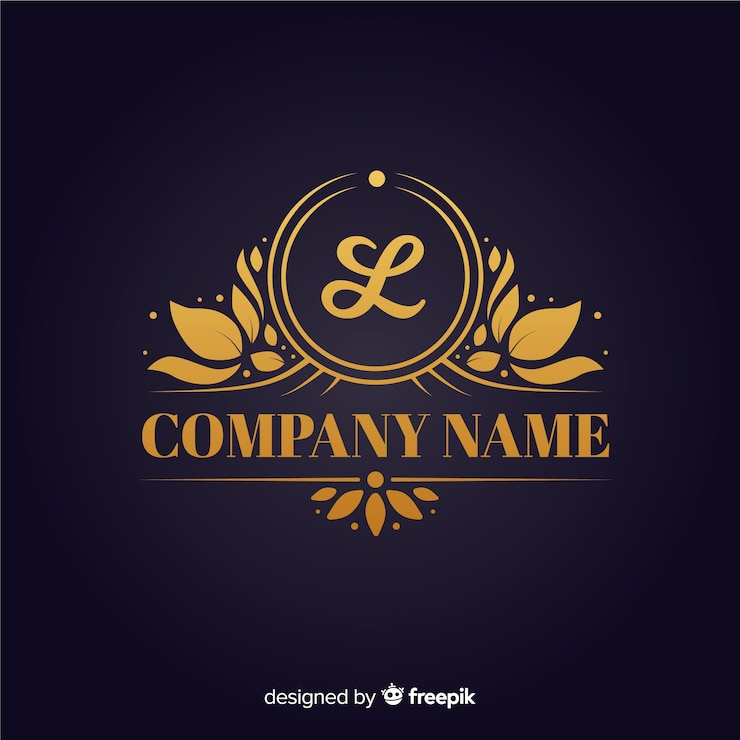 Vecteur gratuit modèle de logo élégant doré