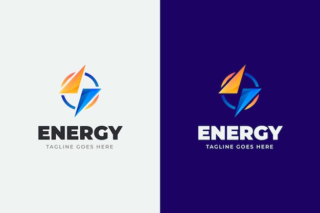 Vecteur gratuit modèle de logo d'énergie dégradée