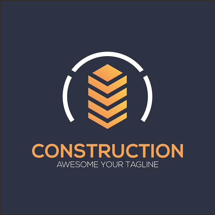 Vecteur gratuit modèle de logo d'entreprise de construction