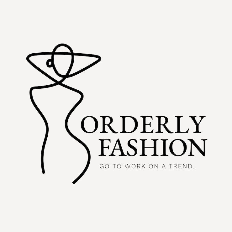 Vecteur gratuit modèle de logo d'entreprise féminin, conception de marque de mode, vecteur noir et blanc