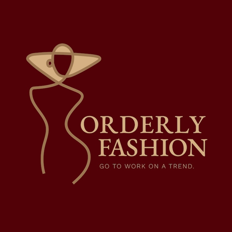 Vecteur gratuit modèle de logo d'entreprise féminin, vecteur de conception de marque esthétique, mode ordonnée