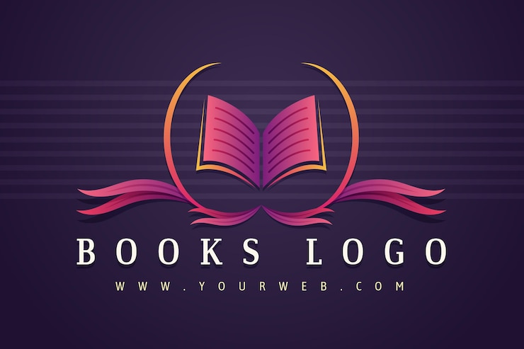 Vecteur gratuit modèle de logo d'entreprise de livre dégradé