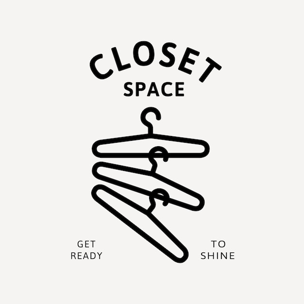 Modèle de logo d'entreprise de mode, conception de marque, vecteur noir et blanc