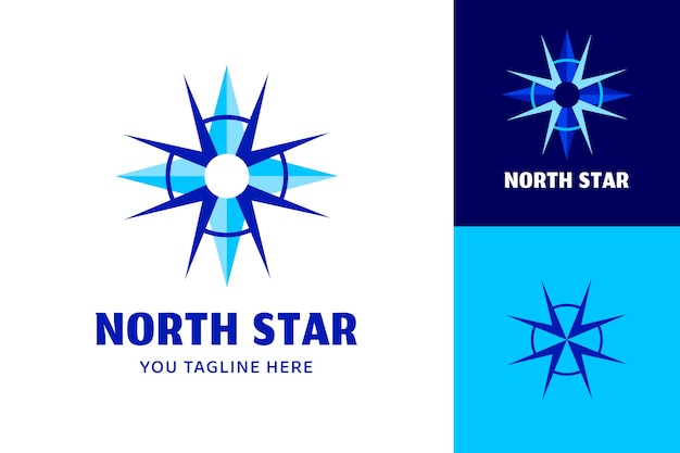 Vecteur gratuit modèle de logo étoile du nord