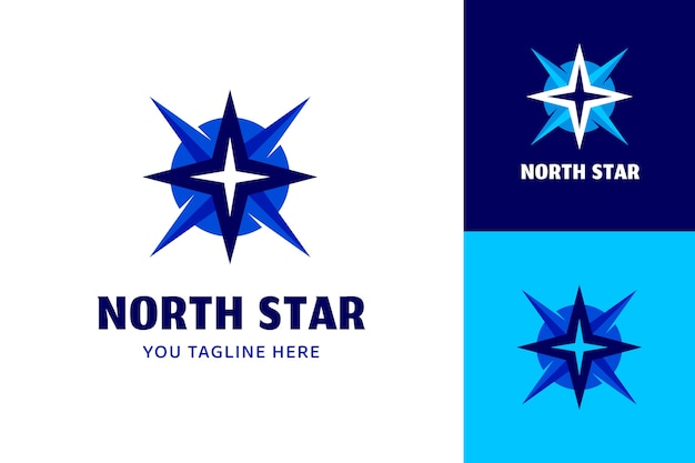 Modèle de logo étoile du nord