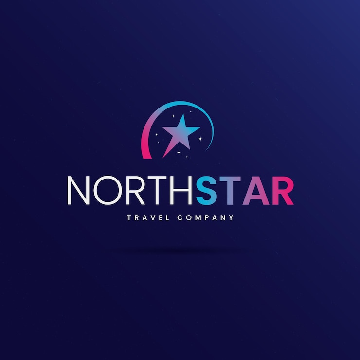 Vecteur gratuit modèle de logo étoile du nord