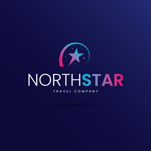 Modèle de logo étoile du nord