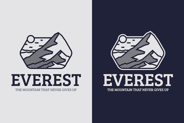 Modèle De Logo Everest Design Plat