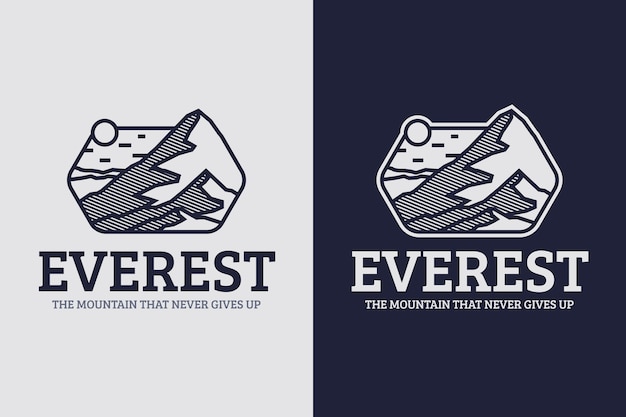 Vecteur gratuit modèle de logo everest design plat