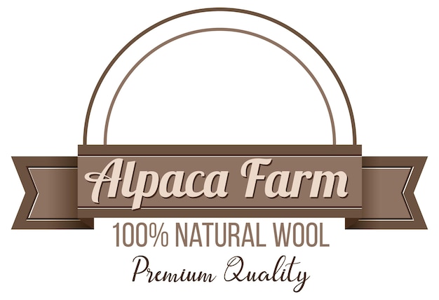 Modèle De Logo De Ferme D'alpaga Pour Les Produits En Laine