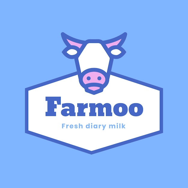 Vecteur gratuit modèle de logo de ferme