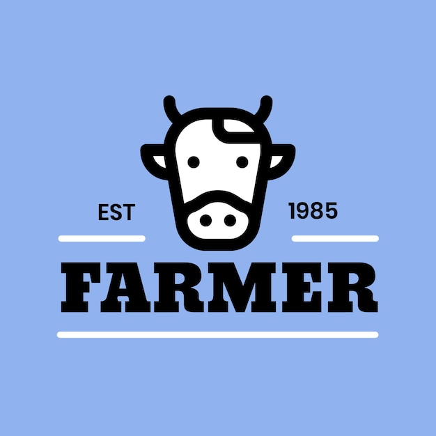 Vecteur gratuit modèle de logo de ferme