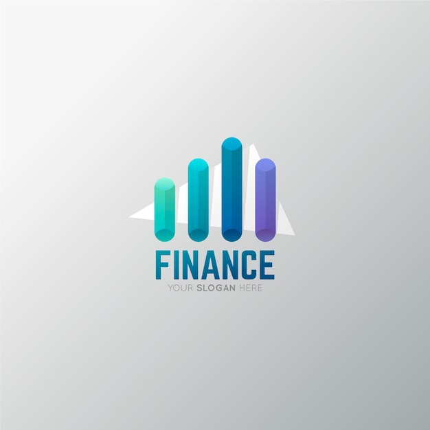 Vecteur gratuit modèle de logo de finance dégradé