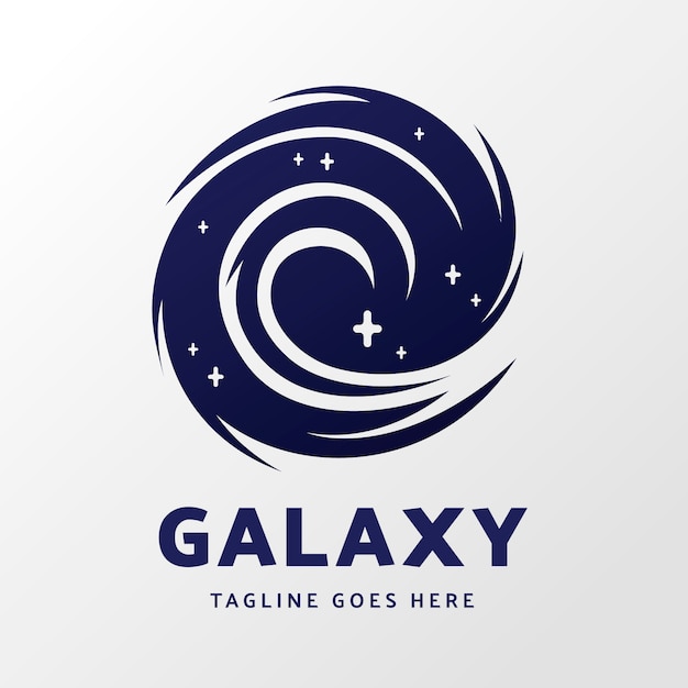 Modèle de logo de galaxie de couleur dégradée