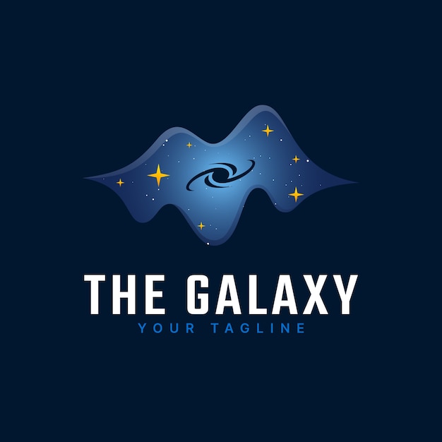 Vecteur gratuit modèle de logo de galaxie dégradé