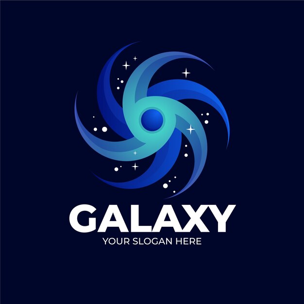 Modèle de logo de galaxie dégradé