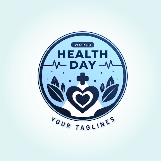 Vecteur gratuit modèle de logo en gradient pour la sensibilisation à la journée mondiale de la santé