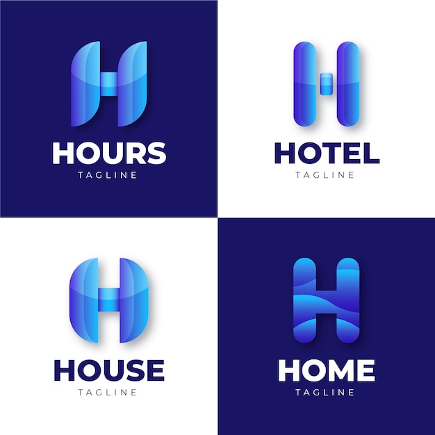 Modèle De Logo H Dégradé