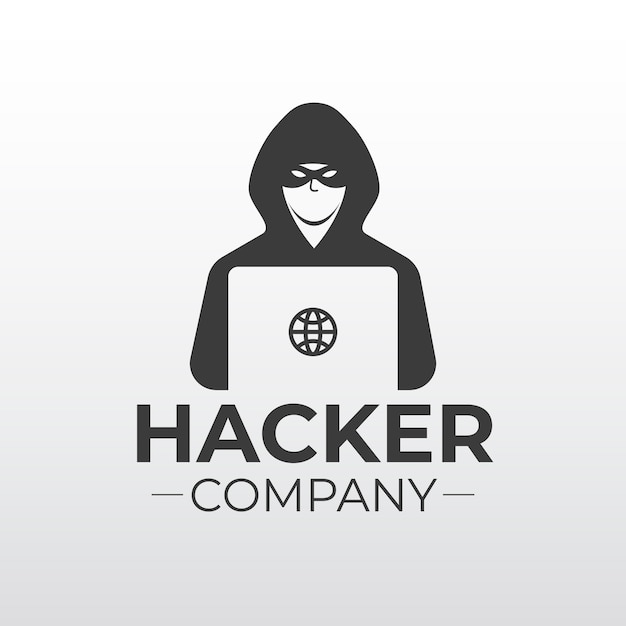 Vecteur gratuit modèle de logo de hacker créatif