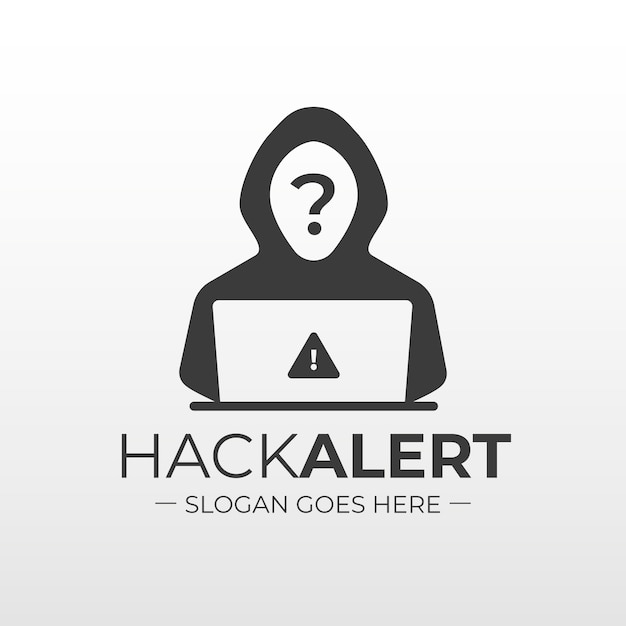 Vecteur gratuit modèle de logo de hacker créatif