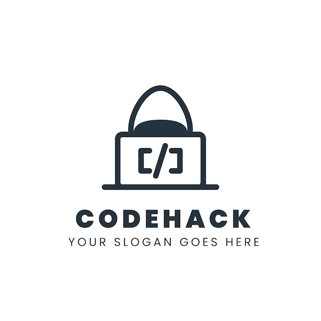 Vecteur gratuit modèle de logo de hacker créatif