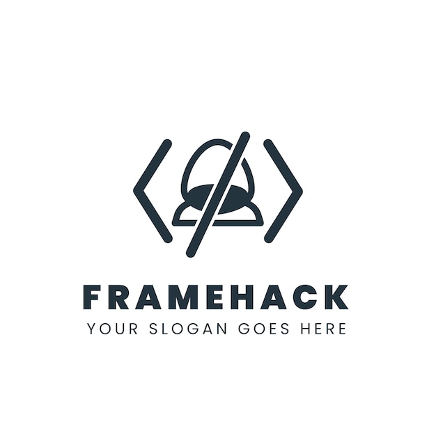 Modèle de logo de hacker créatif