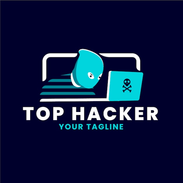 Modèle de logo de hacker créatif