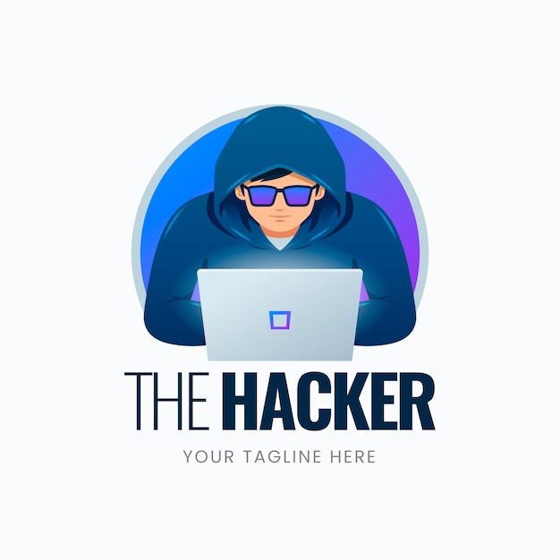 Modèle De Logo De Hacker Créatif