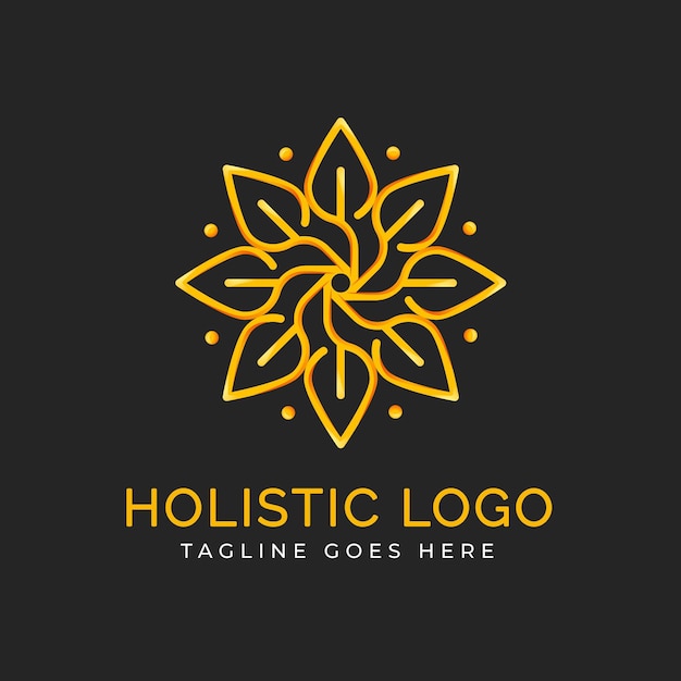 Modèle de logo holistique détaillé