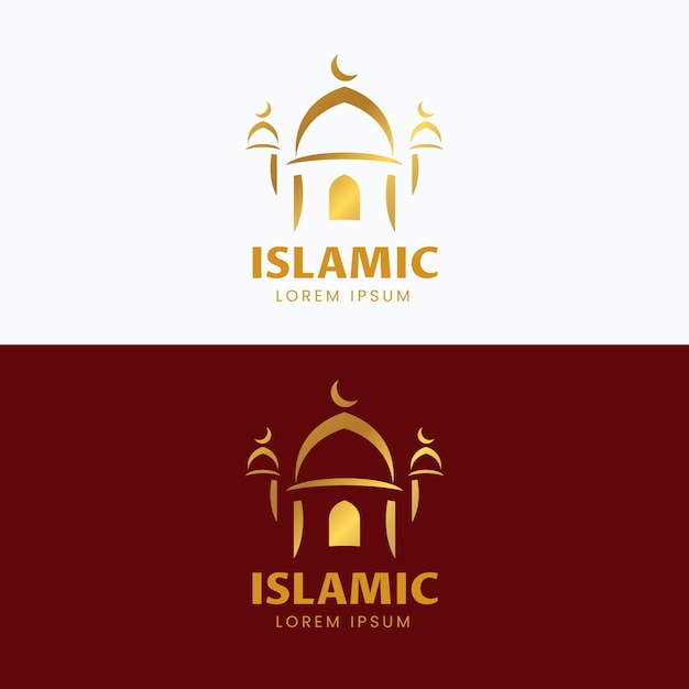 Vecteur gratuit modèle de logo islamique