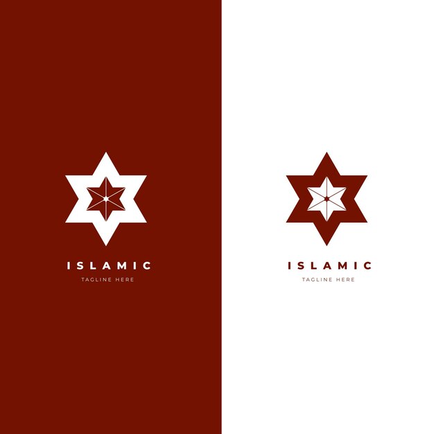 Vecteur gratuit modèle de logo islamique