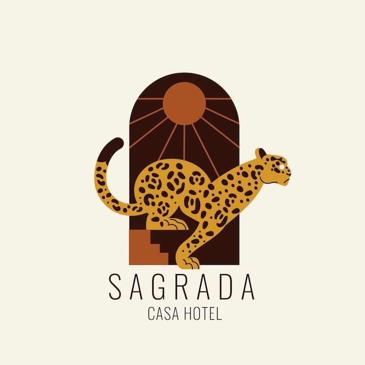 Vecteur gratuit modèle de logo jaguar plat